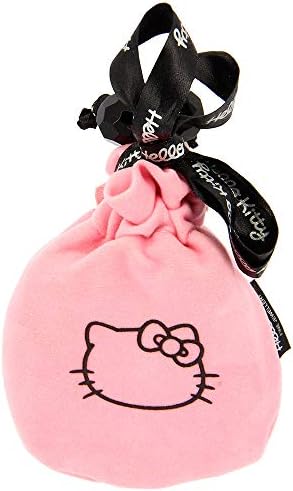 Hello Kitty Black Beauty belt -Hello Kitty PU Leather belt Chrome Buckle with Pink Austrian Crystal- Black, Black, One Size image 4