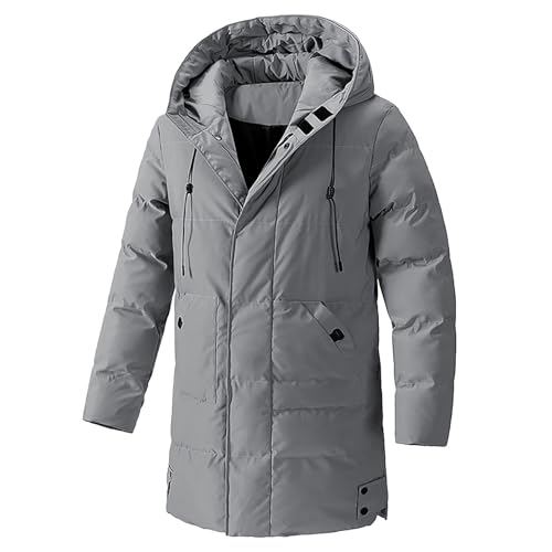 Manteau long homme en simili cuir chaud veste style vintage moto multi-poches