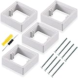 Acmerota Lichtschalter-Rahmen 30 mm, Einzelsteckdose, Abstandhalter, Einzel-Lichtschalter-Abdeckplatten, 1-fach-Steckdosenrahmen quadratischer Abstandhalter zur Erhöhung der Kastenhöhe (4er-Pack),