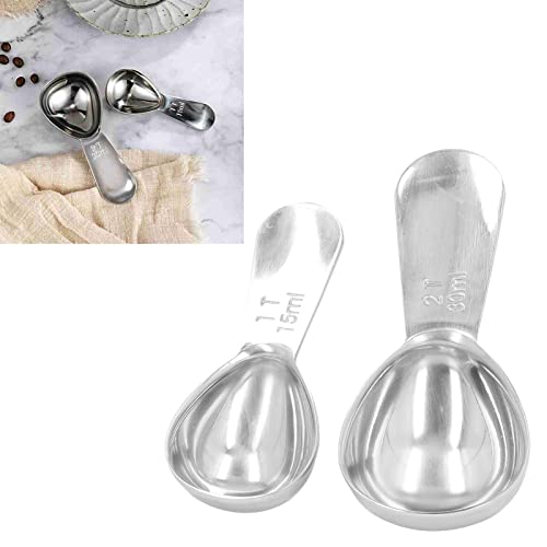 Set gemalen koffielepels, maatlepelset 2 stuks voor suikerpoeder voor koffiepoeder - Image 3