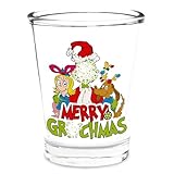 Arsemica Funny Christmas Shot Glass, Cute Christmas Drinking Cup, 2oz Holiday Wine Glass, White Elephant Gifts for Women Men Coworkers, Holiday Sippy Cup Party Supplies Xmas Stocking Stuffers
