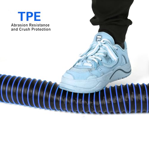 Image of 5FT RV Sewer Hose Extension Camper Sewer Hose Extension with Caps | EXTREME Heavy Duty 24 Mil, TPE Material, Abrasion Resistance and Crush Protection, Blue