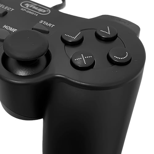 Kit 2 Controles DualShock para PS1 e PS2 Knup Joystick Manete Video Game Analógico Playstation