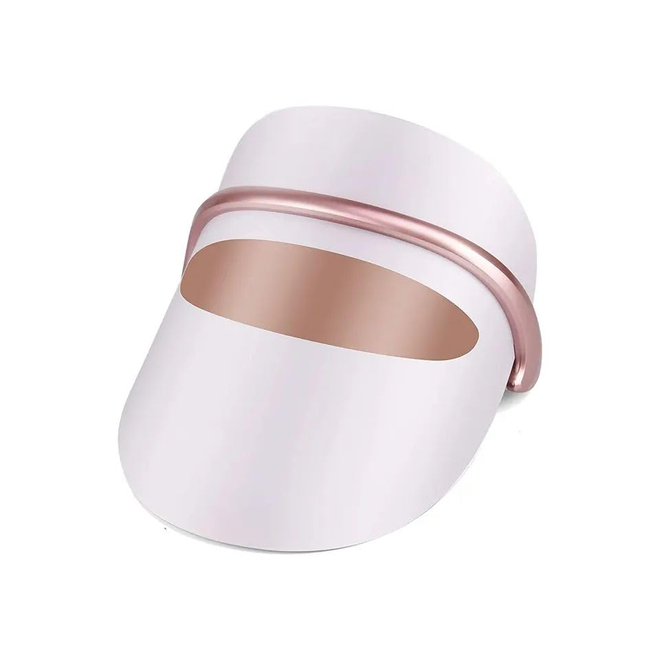 SNJV GRG Glow LED Therapy Face Mask for Anti-Aging, Skin Rejuvenation & Wrinkle Reduction 7 Color LED Light Facial Mask for All Skin Types Soft, Lightweight, Portable & Easy Plug & Play