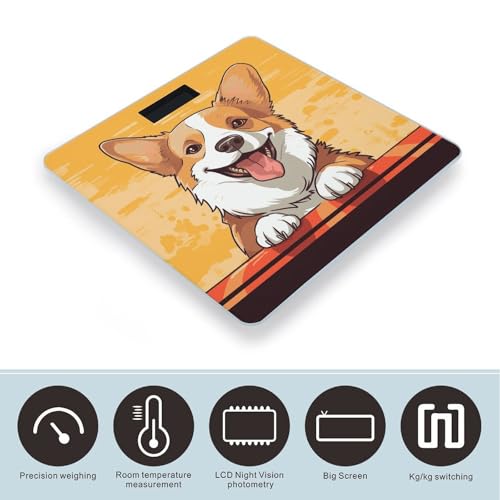 Balanza digital para baño diseño Corgi 400 lb LCD miniatura 3