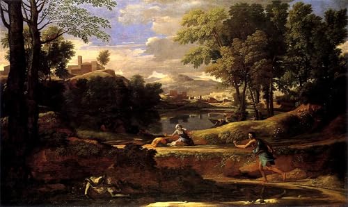 Poster image affiches et gravures paysage homme tué Nicolas Poussin 60x90