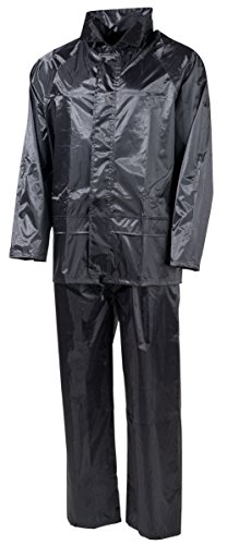 MFH Men's 2-Piece Rain Suit Black size 3XL