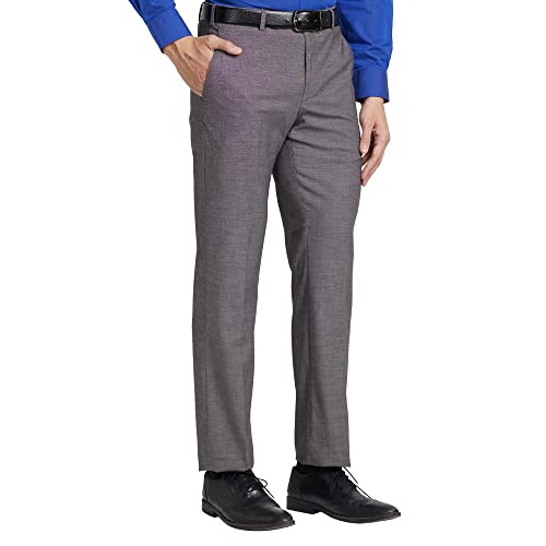 Image of Park Avenue Men's Terry Rayon Blend Fil-A-Fil Pattern Smart Fit Flat Front Formal Trouser