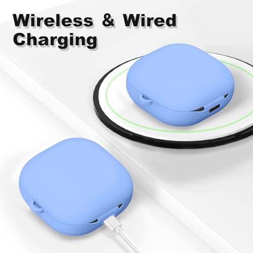 Image of Soft Silicone Case Cover for Samsung Galaxy Buds Core (Sky Blue)
