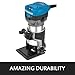 VEVOR Compact Router 1.25HP With Fixed Base, Plunge Base and Tilt Base, Variable Speed Wood Router Kit Max Torque 30,000RPM For Woodworking & Furniture Manufacturing