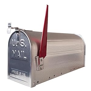 ARREGUI Americano E2101A Amerikaanse brievenbus van aluminium, de Amerikaanse brievenbus klassieker met rode vlag…