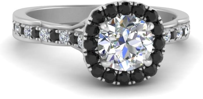 Choose Your Gemstone Antique French Pave Halo Diamond CZ Ring Sterling Silver Round Shape Halo Engagement Rings Matching Jewelry Wedding Jewelry Easy to Wear Gifts US Size 4 to 12