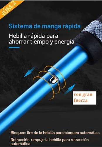 Miniatura 7 de Bastones Trekking Extensibles, Aonijie Bastones Trail, Ligeros Y Plegables, Bastón De Senderismo Aluminio De 110 120 Cm De Longitud Para Exteriores Colorido, 120