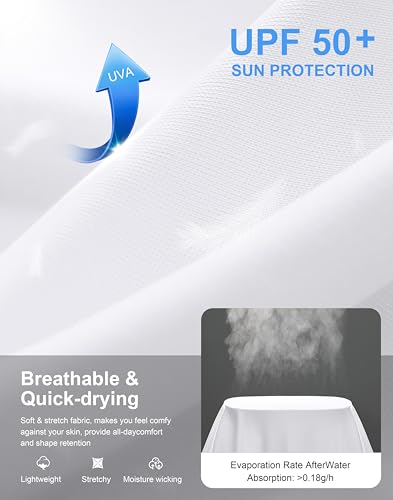Image of Men's Sun Protection Hoodie Shirts Long Sleeve UPF 50+ Swim Shirts for Men Rash Guard Fishing Shirt Quick Dry