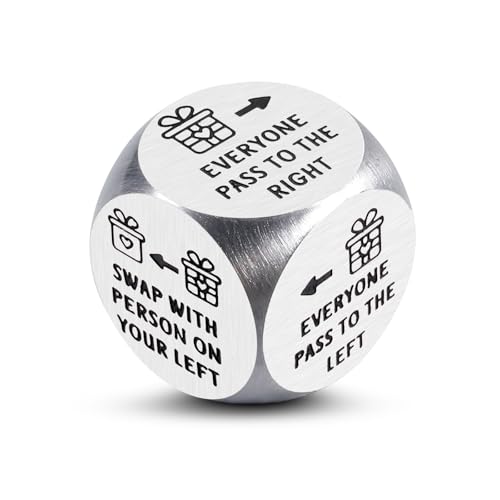 Gift Exchange Dice, Exchange Gifts Family Game, Stocking Stuffers Gift Exchange Dice Games for Women...