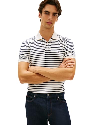 Image of Tommy Hilfiger Mens Short Sleeve Casual Polo Shirts in Regular Fit with Liquid Cotton