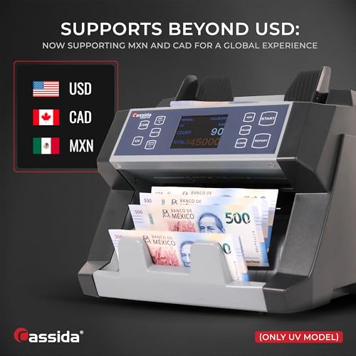 Image of Cassida Money Bill Counter I Business Grade I 1,400 Notes /Min I 6600 UV