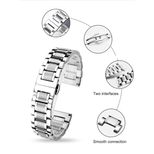 Bracelet de montre acier inoxydable pour un style urbain quotidien en 20mm 22mm