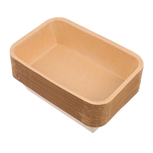 HAPINARY 25 Piezas Paquete De Platos De Papel Kraft Lámina Revestimientos Plato De Papel Bandejas De Papel Tazones De Papel Sartenes Papel De Empanada Papel Pergamino Para Freidora