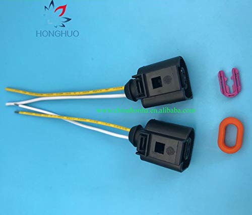 20sets 2pin Bleed Valve Plug Natural Gas Ignition Coil Connector Electrical Harness1J0 973 702 1J0973702 - (Color Name: Black)