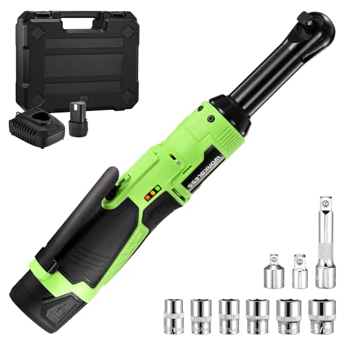 WorkBless 3/8" Extended Cordless Ratchet Wrench Set 12V Variable Speed