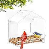Window Bird Feeder with Strong Suction Cup and...