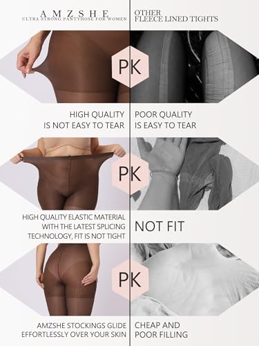 Revolutionary Durable Plus Size Pantyhose, Run Resistant Control Top Sheer Tights for Women with Reinforced Toes2