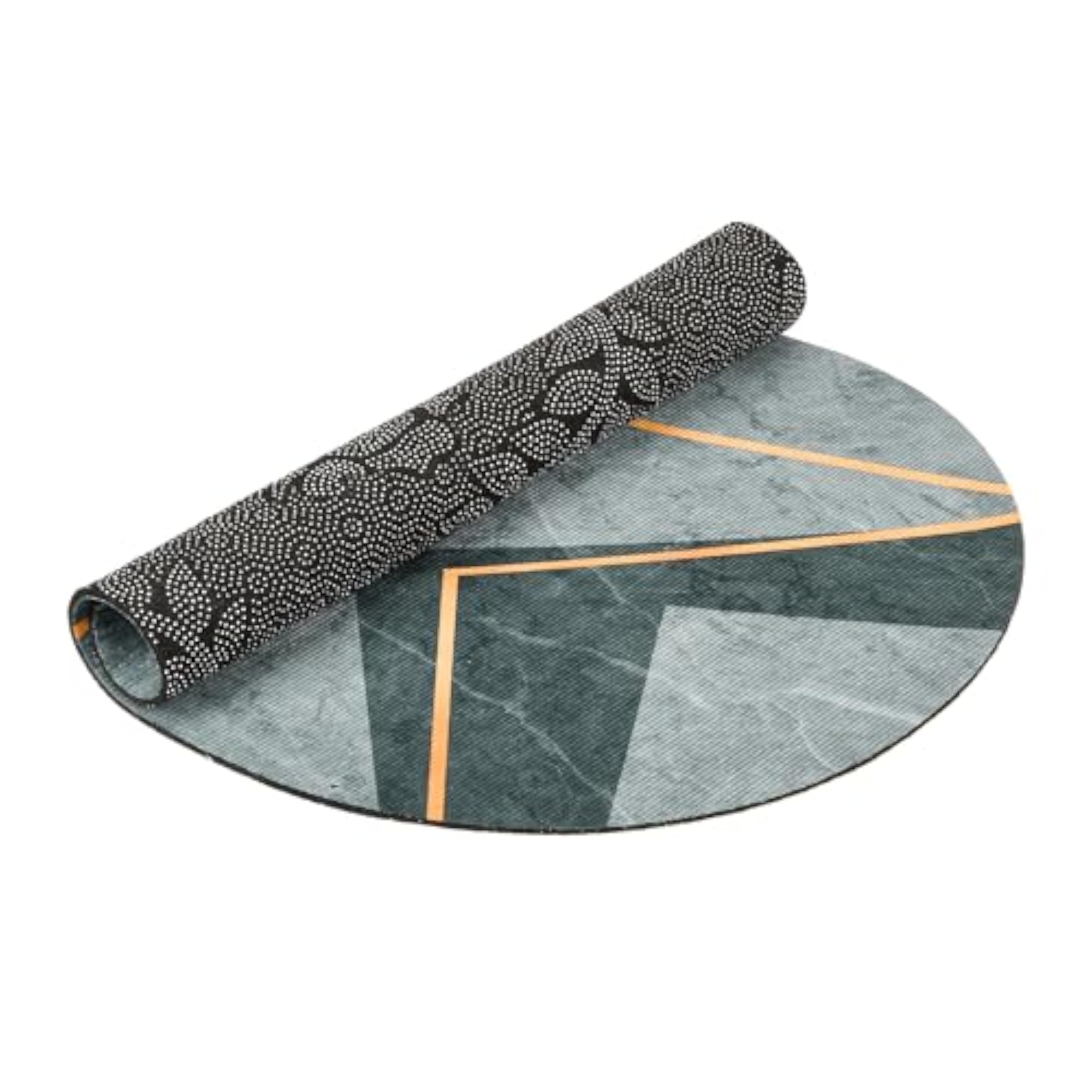 Soft Anti-Skid Oval Bathmat, Non-Slip, Grey