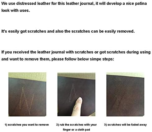 Refillable Leather Journal Writing Notebook - Lay Flat Blank Notepad 100 Sheets, Handmade Leather Bound Diary with Inner Pockets, Pen & Pen Holder, 100gsm Thick Paper, A5 Size