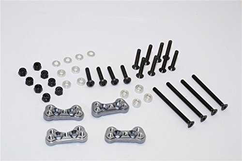 GPM Aluminium Dämpferhalter Für Gmade R1 Rock Buggy – 4-teiliges Set, Verstellbar, Orange (GM028FR-OR)