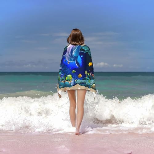 Serviette dauphin imprimée 3D idéale pour plage et douche - 7