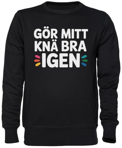 Sweat-shirt jersey noir unisexe Gör Mitt Knä Bra Igen