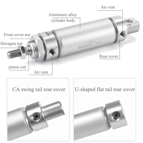 Cilindro neumático MBL de aleación de aluminio de alta resistencia con imán S-CA 5