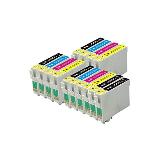 14 ECS cartucho de tinta compatible reemplazar T1281 T1282 T1283 T1284 (T1285) para impresoras Epson Stylus S22 SX125 SX130 SX420 W SX425 W SX445 W BX305 F BX305FW SX230 SX235 W SX445 W SX435 W SX430 W SX438 W SX440 W