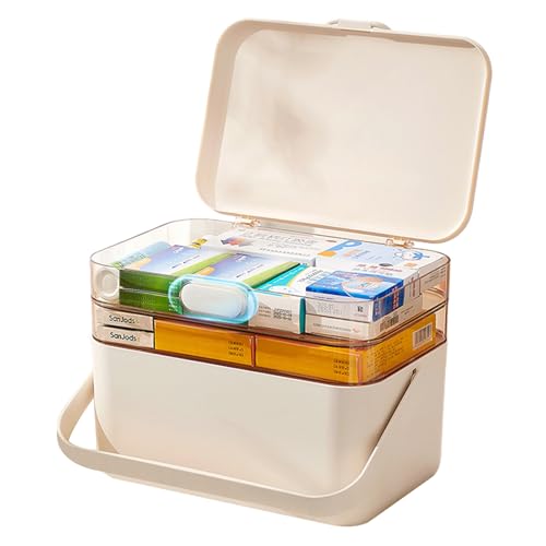 Baúl de medicamentos de capas con bandejas extraíbles y gran volumen 2