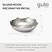 GUTE Decorative Silver Moon Decorative Metal Torn Hammered Asymmetrical Centerpiece Bowl with Pointed Edges, 8.5in Catch All, Silver Stainless Steel Metal, Accent Basket Fruit, Potpourri, Jewelry