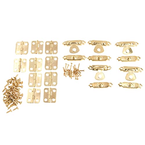 15 unids/set muebles bisagras de gabinete con joyería caja de madera palanca pestillo hierro Vintage Hardware accesorios de muebles