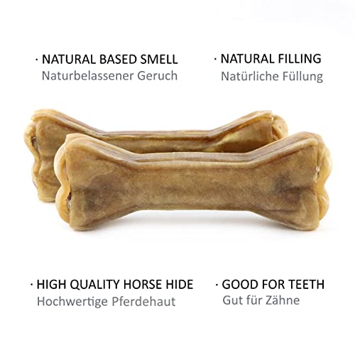 DOGBOSS 100% Natur Kauknochen 100% Pferdehaut (5er 100% Pferdehaut in 12 cm)