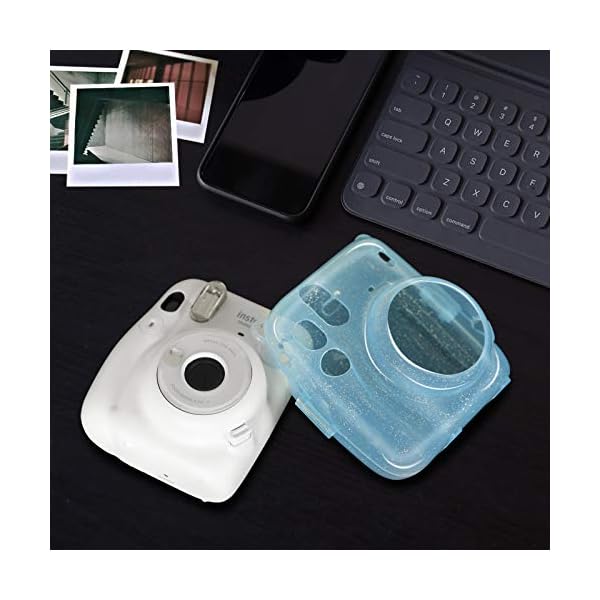 Schutzhülle für Fuji Instax Mini 11 Sofortbildkamera, transparente Hart PC Reisekamera Schutzhülle mit abnehmbarem… – Bild 7