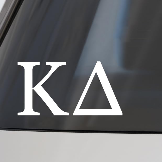 Image of Sorority Shop Kappa Delta Car Decal Sticker- Greek Letters Design, Officially Licensed Kappa Delta Sorority Window Sticker