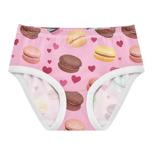 Wusikd Colorful Macarons Girls' Underwear Cotton Chocolate Heart Girls Briefs Soft Toddler Underwear 2T
