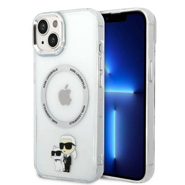 KARL LAGERFELD KLHMP14MHNKCIT Coque Rigide pour iPhone 14 Plus 6,7" Transparent