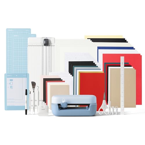 Cricut Joy™ 2 Deluxe Bundle, Blue - Ultra-Compact Cutting Machine - Perfect for Making Cards, Stickers, Labels, Decals, & More - Portable - Includes Enough Supplies for Up to 55 Projects