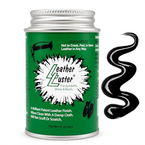 Skin Revolution Leather Luster Patent Leather Polish Cleaner & Conditioner | Made in the USA 4oz Black Polish