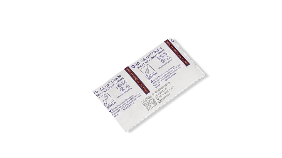 BD Eclipse Needle, 25 G x 1-1/2 in. #305838, (100 Count)