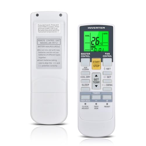 Télécommande AR-RAH2U Fujitsu avec affichage Fahrenheit net pour climatisation