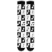 sanluoli Fashion Black White Checkered Note relief compression stockings for travel for men mujer 2 pair