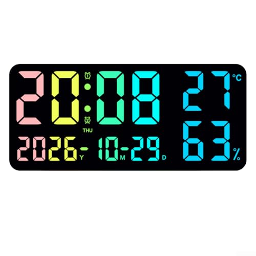 Horloge murale RVB contre le manque de visibilité affichage complet nuit