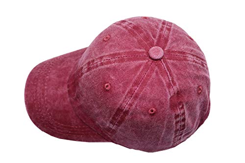 Kkmkshhg Toddler Baseball Hat Boys, Kids Baby Girls Distressed Washed Caps Wine Red #TOP4