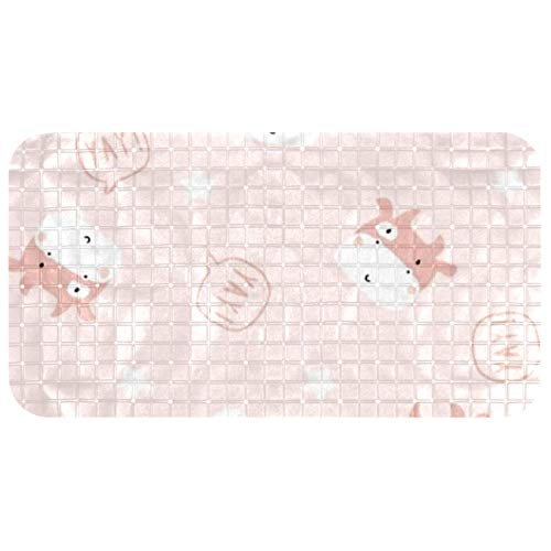 Tapis de bain lavable en machine rose et écologique